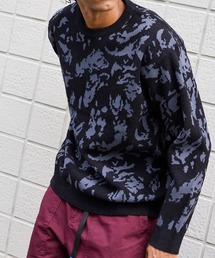 VIRTUOUS（バーチャス）の「【VIRTUOUS/バーチャス】接結モールカモフラセーター/カモフラージュ柄 迷彩 モール編み クルーネック 長袖 セーター（ニット/セーター）」