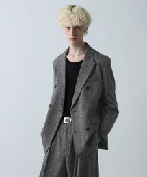 HARE(ハレ)の【SET UP対応】ツイードダブルジャケット(HARE)(テーラードジャケット)