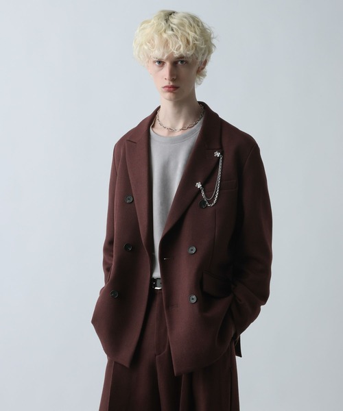 希少　バーバリー　ダブルブレスト　テーラードジャケット　レッド ジャケット テーラードジャケット stitch double breasted jacket