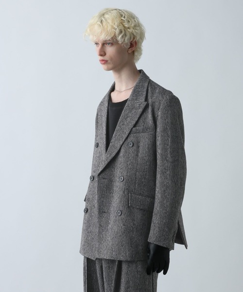 HARE(ハレ)の「【SET UP対応】ツイードダブルジャケット(HARE)(テーラードジャケット・メンズ・ブラック系その他/レッド/ブラウン・SMALL/MEDIUM)」の13枚目の写真