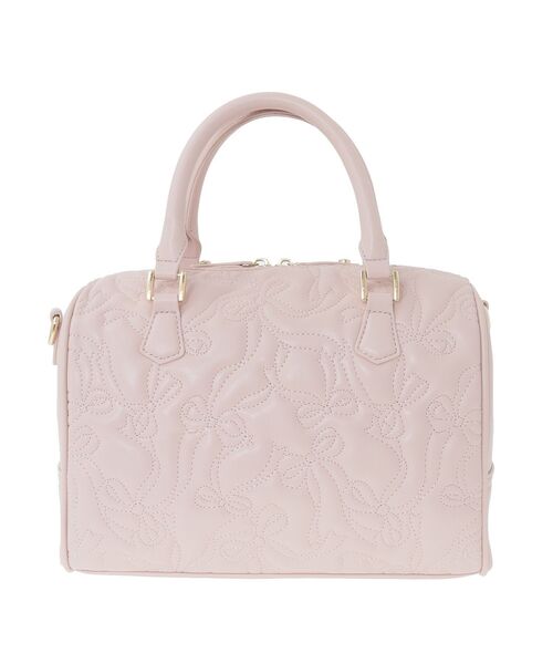 チャーム付きリボンキルティングボストンバッグ（ボストンバッグ