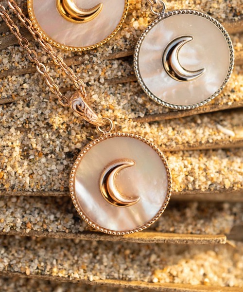セール】moon shell coin necklace/【ハワイアンジュエリー
