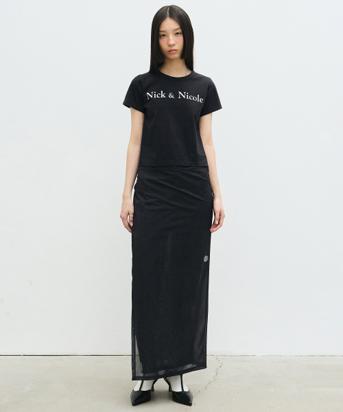 NICK&NICOLE（ニックアンドニコール）の「NICOLE CLASSIC MINIMAL CROP TOP_BLACK（Tシャツ/カットソー・レディース・その他・FREE）」の4枚目の写真