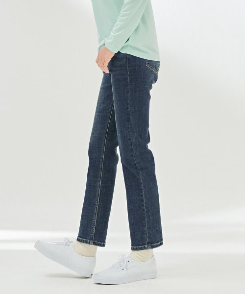 CHASECULT（チェイスカルト）の「レディース ヒドゥンバンディングスリムストレートデニムパンツ-DARG2363B04（デニムパンツ・レディース・ネイビー・74/67/70/76）」の3枚目の写真