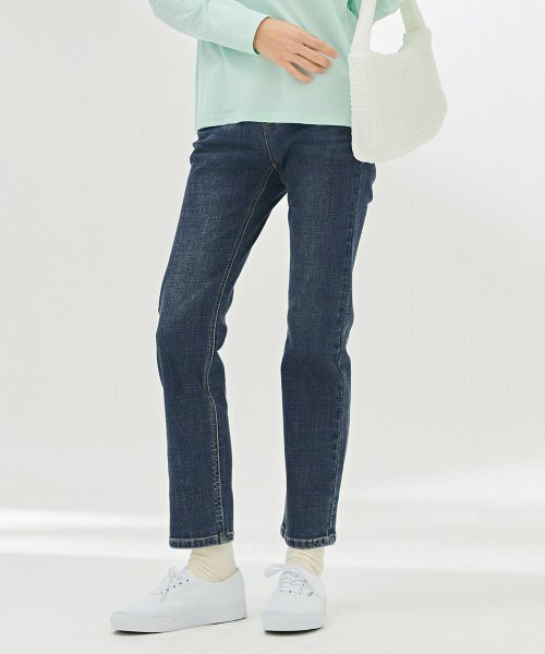 CHASECULT（チェイスカルト）の「レディース ヒドゥンバンディングスリムストレートデニムパンツ-DARG2363B04（デニムパンツ・レディース・ネイビー・74/67/70/76）」の4枚目の写真