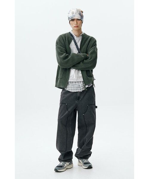 FRIZMWORKS(フリズムワークス)の「WOOL DECK ZIP UP CARDIGAN _ FOREST GREEN(カーディガン/ボレロ・メンズ・その他・MEDIUM/LARGE/X-LARGE/SMALL)」の8枚目の写真