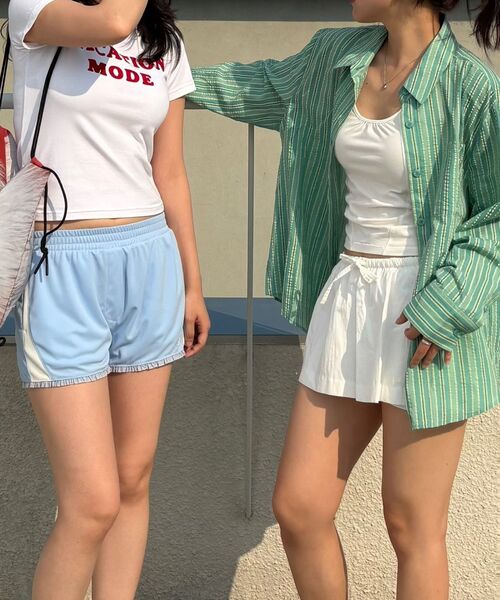 Kijun(キジュン)の「BETTA Oversized Shirt Green Stripe(シャツ/ブラウス・レディース・その他・MEDIUM)」の7枚目の写真