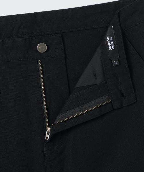 MUSINSA STANDARD（ムシンサスタンダード）の「キャンバスレギュラーフィットワークパンツ[ブラック]（その他パンツ・メンズ・その他・31/33/26/27/28/29/40/42/36/34/32/30）」の3枚目の写真