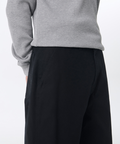 MUSINSA STANDARD（ムシンサスタンダード）の「キャンバスレギュラーフィットワークパンツ[ブラック]（その他パンツ・メンズ・その他・31/33/26/27/28/29/40/42/36/34/32/30）」の4枚目の写真
