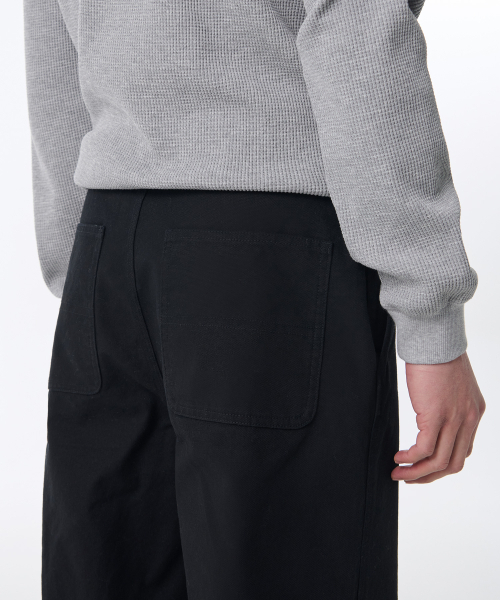 MUSINSA STANDARD（ムシンサスタンダード）の「キャンバスレギュラーフィットワークパンツ[ブラック]（その他パンツ・メンズ・その他・31/33/26/27/28/29/40/42/36/34/32/30）」の5枚目の写真