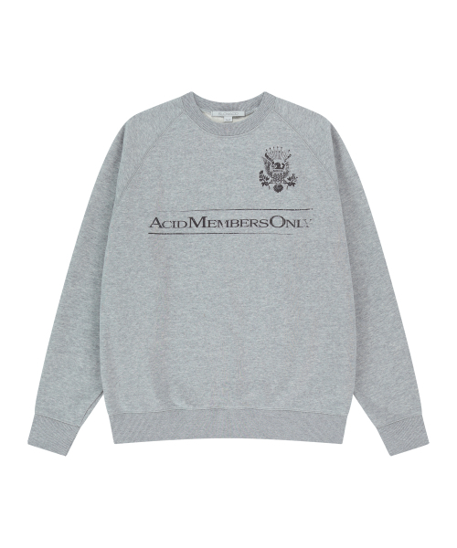 SLOWACID（スローアシッド）の「AMO ラグランスウェットシャツ [メランジグレー]（スウェット・レディース・ライトグレー・SMALL/MEDIUM/LARGE）」の2枚目の写真