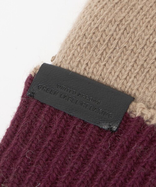 green label relaxing(グリーンレーベルリラクシング)の「バイカラー ニット グローブ -タッチパネル対応-(手袋・メンズ・ダークブラウン/ベージュ/ロイヤルブルー/ブラック・FREE)」の9枚目の写真