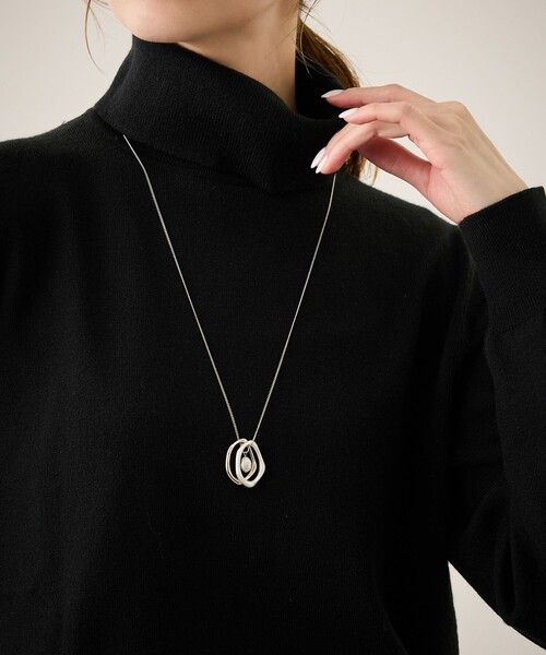 ROPE' PICNIC（ロペピクニック）の「コンビメタル×パールトップペンダント（ネックレス・レディース・シルバー/ゴールド・FREE）」の4枚目の写真