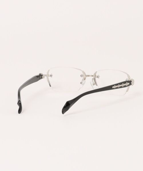 VIBGYOR（ヴィブジョー）の「横長スクエア リムレスメガネ / デザインテンプル / クリアレンズ / ユニセックス (DAY)（メガネ・レディース・シルバー/ゴールド・FREE）」の4枚目の写真