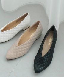 RUIRUE BOUTIQUE（ルイルエブティック）の「キルティング ヒール パンプス | 靴 / ローヒールパンプス / 低ヒールパンプス（パンプス）」