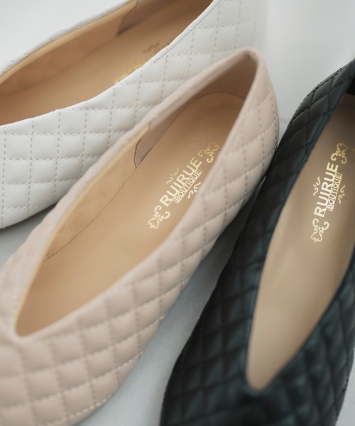 RUIRUE BOUTIQUE(ルイルエブティック)の「ローヒールパンプス 2type | 靴 / ローヒールパンプス / 低ヒールパンプス(パンプス・レディース・ホワイト/ベージュ/ブラック・23cm/23.5cm/24cm/24.5cm)」の4枚目の写真