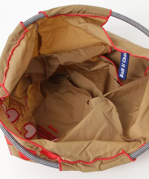 DOUBLE STANDARD CLOTHING（ダブルスタンダードクロージング）の「Ball&Chain / ハートミニショッピングバッグ（エコバッグ/サブバッグ・レディース・ブラック/キャメル・FREE）」の12枚目の写真