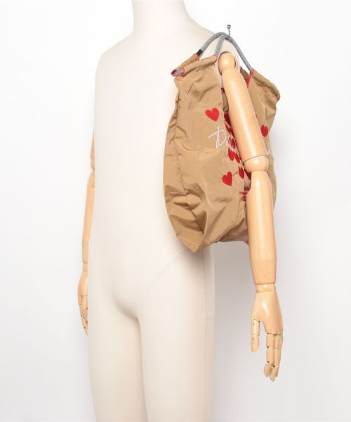 DOUBLE STANDARD CLOTHING（ダブルスタンダードクロージング）の「Ball&Chain / ハートミニショッピングバッグ（エコバッグ/サブバッグ・レディース・ブラック/キャメル・FREE）」の14枚目の写真