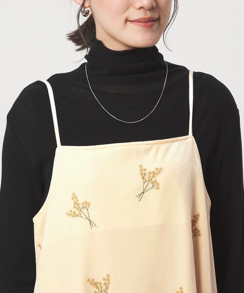 セール】ベロア シシュウ キャミソール ワンピース（ワンピース