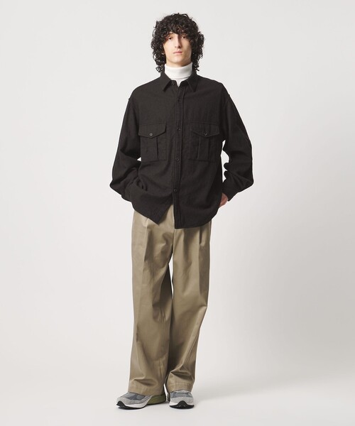 District（ディストリクト）の「＜District＞シュリンク サージ 2ポケット シャツ（シャツ/ブラウス・メンズ・ダークブラウン/ネイビー・S/M/L）」の10枚目の写真