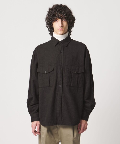 District（ディストリクト）の「＜District＞シュリンク サージ 2ポケット シャツ（シャツ/ブラウス・メンズ・ダークブラウン/ネイビー・S/M/L）」の9枚目の写真