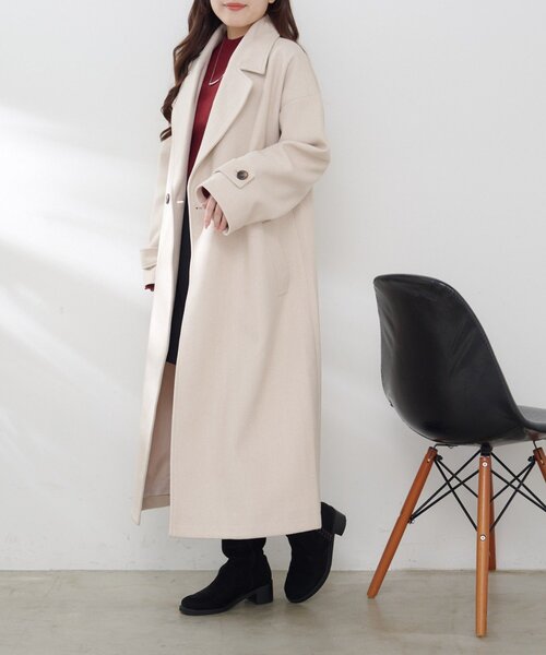 Remind me and forever（リマインドミーアンドフォーエバー）の「ウールライクダブルチェスターコート（チェスターコート・レディース・ブラック/アイボリー/チャコールグレー/ブラウン/キャメル・FREE）」の22枚目の写真