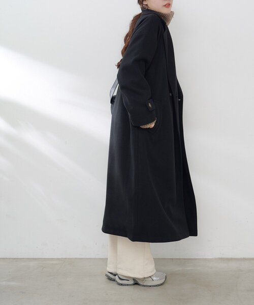 Remind me and forever（リマインドミーアンドフォーエバー）の「ウールライクダブルチェスターコート（チェスターコート・レディース・ブラック/アイボリー/チャコールグレー/ブラウン/キャメル・FREE）」の6枚目の写真