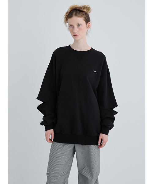 SORIN（ソリン　）の「Slit Design Oversized Sweat Top/スリットデザインオーバーサイズスウェットトップ（スウェット・レディース・ブラック/ホワイト・38）」の20枚目の写真