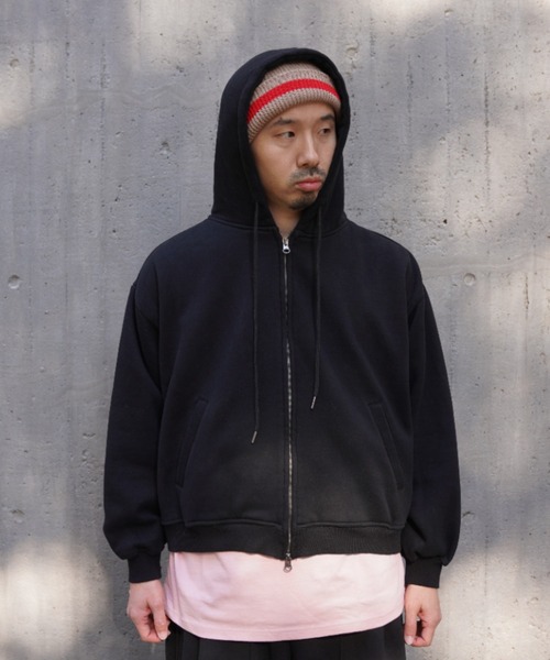 BEAVER（ビーバー）の「B omnivore/ビーオムニボー　SWEAT ZIP HOODIE（パーカー・メンズ・ブラック/グレー・L/M）」の6枚目の写真