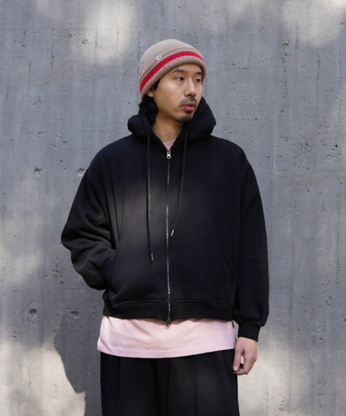 BEAVER（ビーバー）の「B omnivore/ビーオムニボー　SWEAT ZIP HOODIE（パーカー・メンズ・ブラック/グレー・L/M）」の5枚目の写真