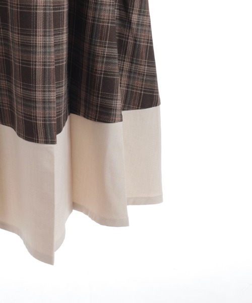 axes femme（アクシーズファム）の「バイカラーチェックワンピース（ワンピース・レディース・ダークブラウン/ミント/ブラック・FREE）」の22枚目の写真