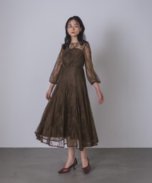 Rose of Sharon（ローズオブシャロン）の「シアー×レース ビスチェ風フレアドレス（ドレス）」