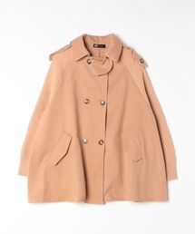 FREE STYLISTS（フリー スタイリスト）の「ニットドッキングフェイクウールコート/ポンチョ風（ポンチョ）」