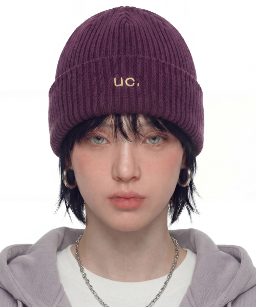 UNDERCONTROL(アンダーコントロール)の「四季用ビーニー BEANIE / リブ / ルーズ / UC / D パープル(ニットキャップ/ビーニー・レディース・その他・FREE)」の1枚目の写真