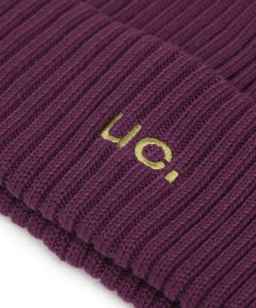 UNDERCONTROL(アンダーコントロール)の「四季用ビーニー BEANIE / リブ / ルーズ / UC / D パープル(ニットキャップ/ビーニー・レディース・その他・FREE)」の3枚目の写真