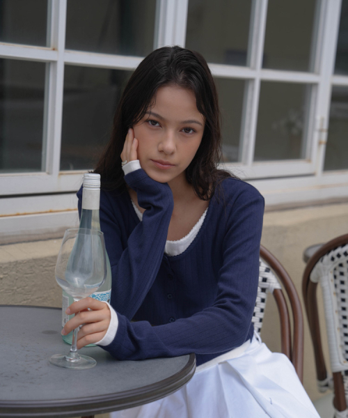 DEHEVE（デヘヴェ）の「Lace Layered Cardigan [Navy]（カーディガン/ボレロ・レディース・ネイビー・SMALL/MEDIUM）」の9枚目の写真