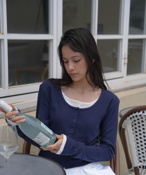 DEHEVE（デヘヴェ）の「Lace Layered Cardigan [Navy]（カーディガン/ボレロ・レディース・ネイビー・SMALL/MEDIUM）」の10枚目の写真