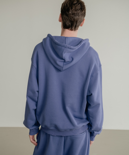 SSIN AND LEE（シンアンドリー）の「ラスティ コットンスウェットフードパーカー ブルー（パーカー・メンズ・その他・MEDIUM/LARGE）」の3枚目の写真