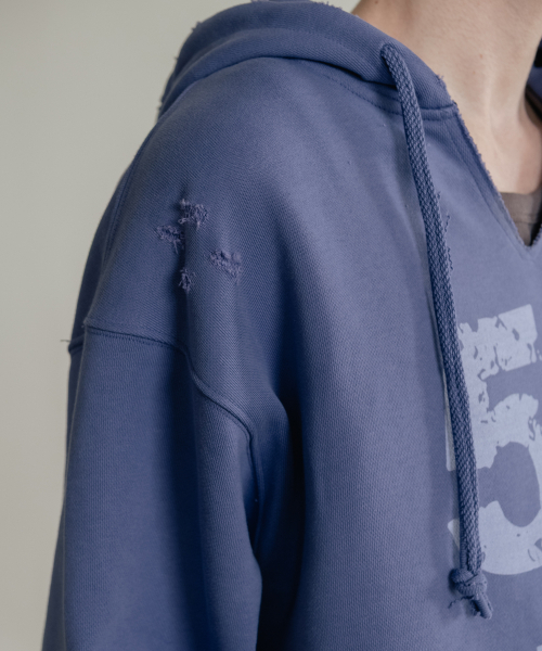 SSIN AND LEE（シンアンドリー）の「ラスティ コットンスウェットフードパーカー ブルー（パーカー・メンズ・その他・MEDIUM/LARGE）」の11枚目の写真