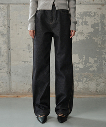 SECONDMONO（セカンドモノローグ）の「W. セミワイドレザーバインディングデニムパンツ [CPINDIGO]_SEWPT003CPINDIGO（デニムパンツ）」