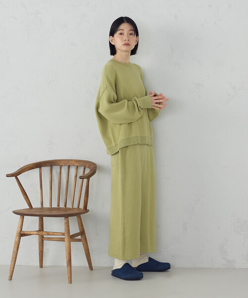 ONIGIRI（オニギリ）の「ニットナロースカート / セットアップ対応（スカート・レディース・グリーン系その他/アイボリー/グレー・FREE）」の11枚目の写真