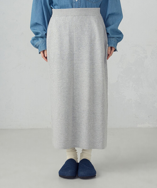 ONIGIRI（オニギリ）の「ニットナロースカート / セットアップ対応（スカート・レディース・グリーン系その他/アイボリー/グレー・FREE）」の13枚目の写真