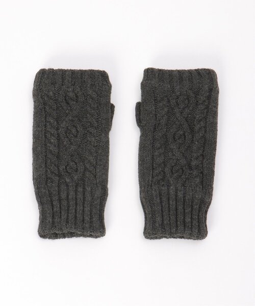 LBC（エルビーシー）の「ニット指なしグローブ（手袋・レディース・ブラック/オフホワイト/グレー・FREE）」の18枚目の写真