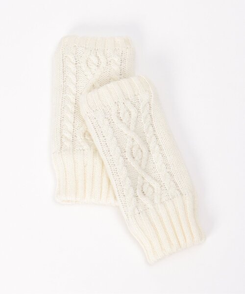 LBC（エルビーシー）の「ニット指なしグローブ（手袋・レディース・ブラック/オフホワイト/グレー・FREE）」の19枚目の写真