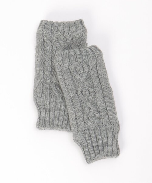 LBC（エルビーシー）の「ニット指なしグローブ（手袋・レディース・ブラック/オフホワイト/グレー・FREE）」の20枚目の写真