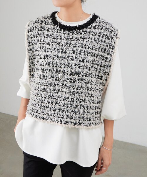 ツイードニットベスト（ベスト）｜BEARDSLEY（ビアズリー）の