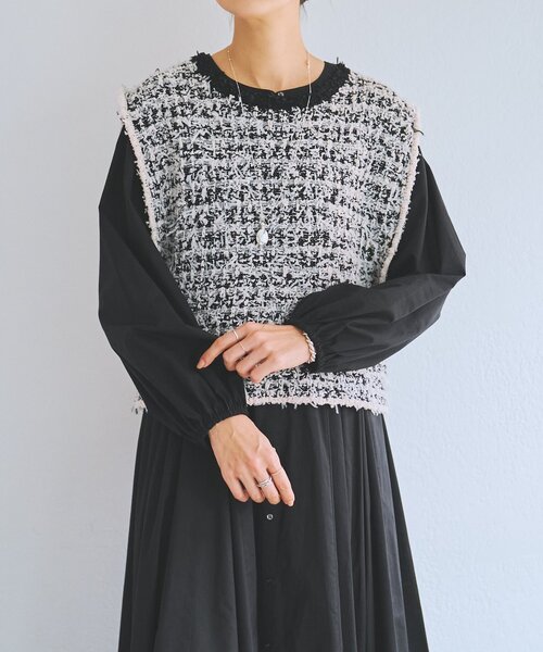 BEARDSLEY　ニットベスト BEARDSLEY（ビアズリー） ベスト ジレ ツイードニットベスト