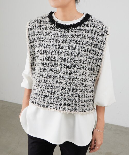 ツイードニットベスト（ベスト）｜BEARDSLEY（ビアズリー）の