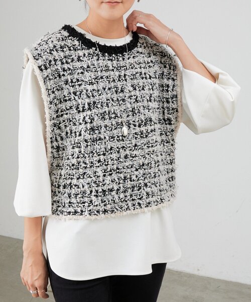 ツイードニットベスト（ベスト）｜BEARDSLEY（ビアズリー）の