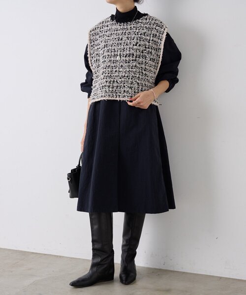 BEARDSLEY（ビアズリー）の「ツイードニットベスト（ベスト・レディース・ブラック・FREE）」の11枚目の写真